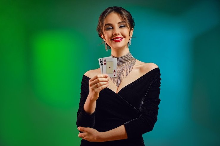 Live dealer blackjack table with multiple camera angles